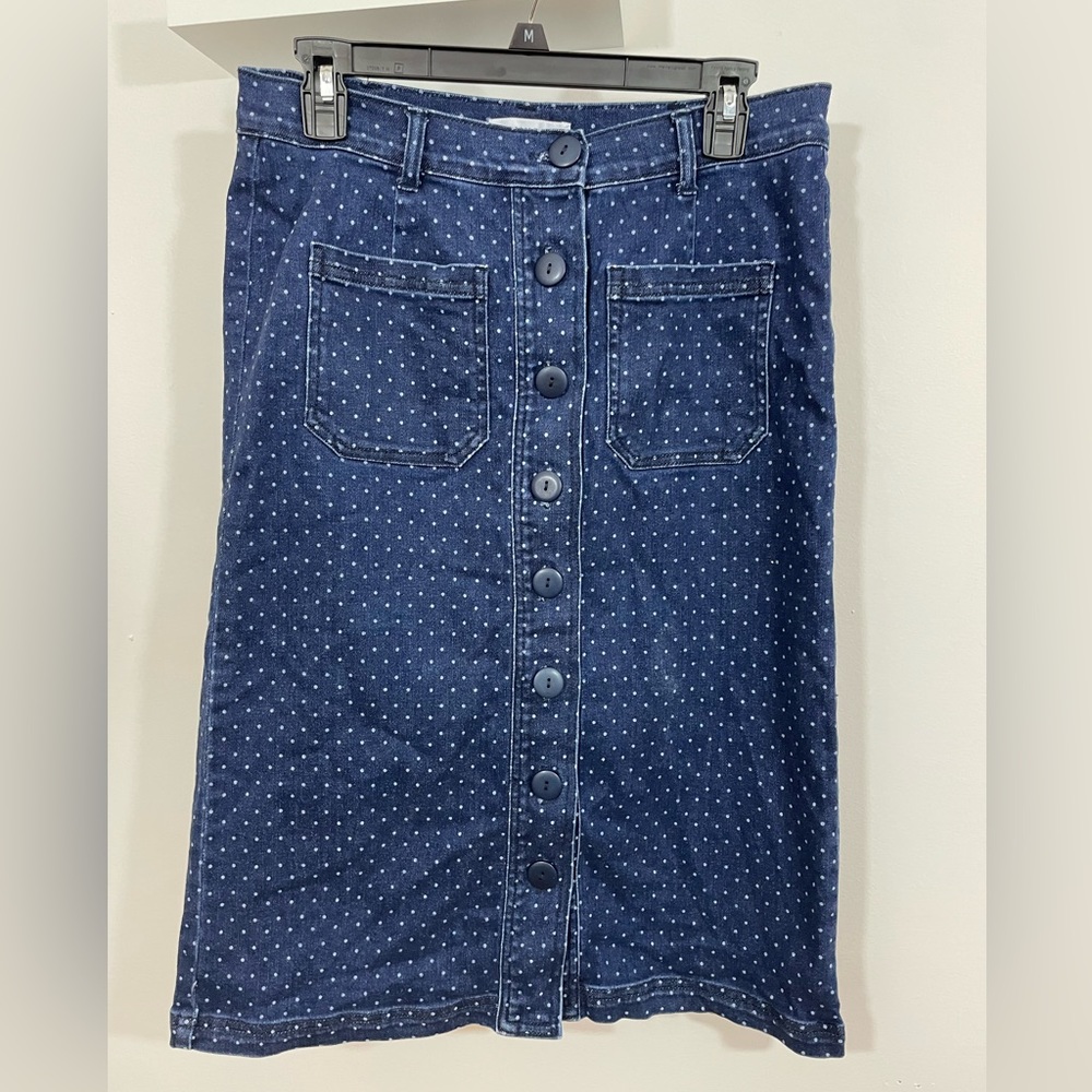 DownEast Midi Buttoned Jean Skirt-Size M